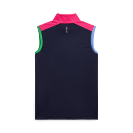 Girls Color-Blocked Performance Sleeveless Quarter Zip Pullover