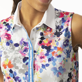 Alternate View 1 of Sublime Dream Collection: Mira Floral Sleeveless Polo Shirt