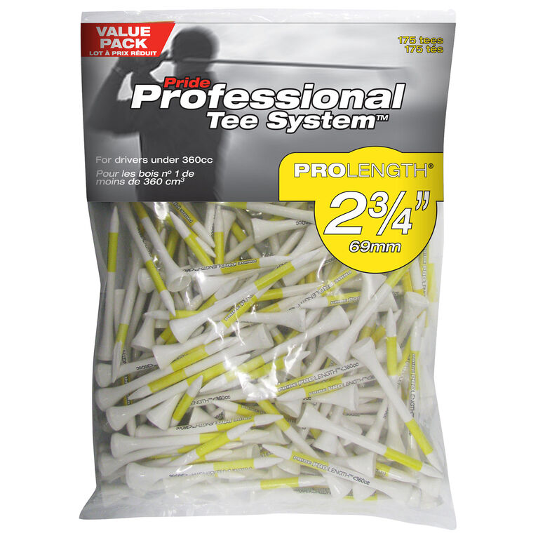 Pride Golf ProLength 2-3/4&quot; Tees 175-Pack
