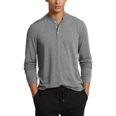Classic Fit Performance Long Sleeve Henley Shirt