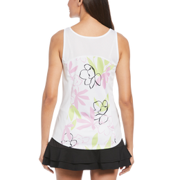 Floral Print Sleeveless Tennis Tank Top