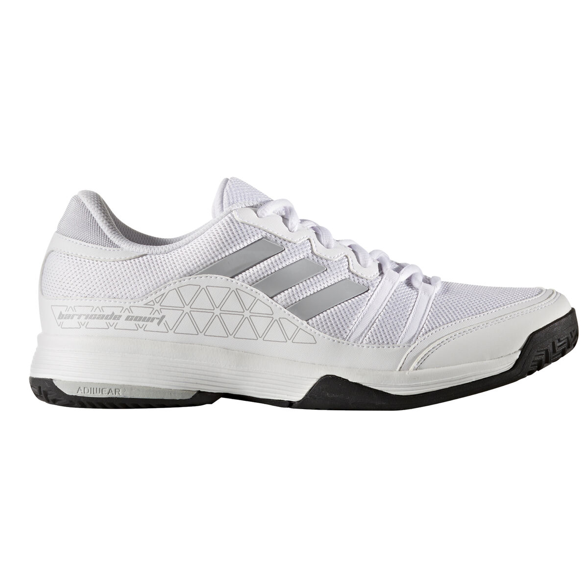 adidas Barricade Court Men's Tennis Shoe - White/Silver | PGA TOUR ...