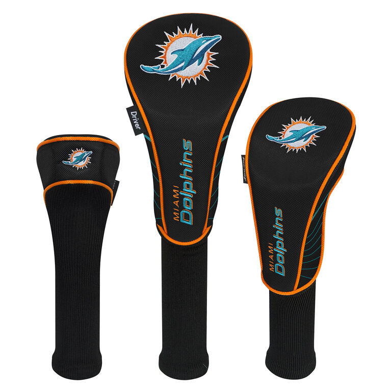 Miami Dolphins Set of 3 Headcovers