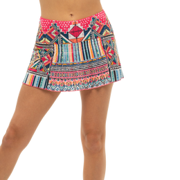 Pretty in Ink Collection: Eclectic Boho Pleated 13&quot; Skort
