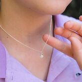 Alternate View 2 of CC Sport Silver Golf Ball Necklace &amp; Earring Set for Little Girls and Tweens