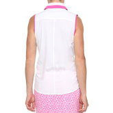 Alternate View 3 of Pink Panther Collection: Birdie Contrast Trim Sleeveless Polo