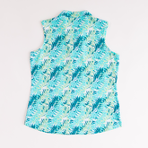 Alternate View 1 of Tropical Floral Sleeveless Polo Shirt