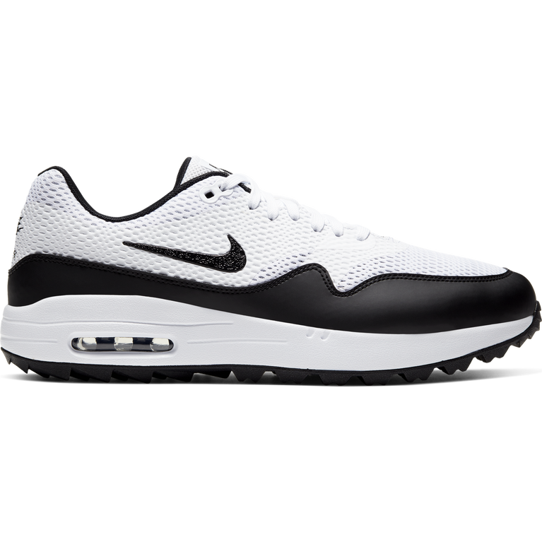 Nike Men's Air Max 1 G Spikeless Golf Shoes Size 9.5, White/Black