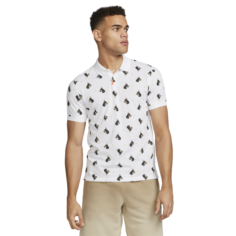 Slim-Fit Printed Men&#39;s Tennis Polo