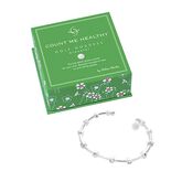 Golf Goddess Silver Stroke Counter Bracelet With Golf Ball Charm