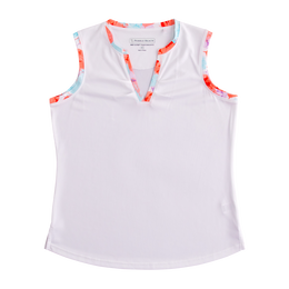 Firelight Printed Sleeveless Polo Shirt
