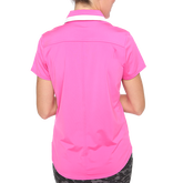 Alternate View 2 of Pink Panther Collection: Birdie Cap Sleeve Quarter Zip Polo