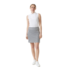 Irregular Check Collection: Fay Houndstooth 18&quot; Skort