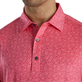 Alternate View 2 of Painted Floral Lisle Self Collar Polo