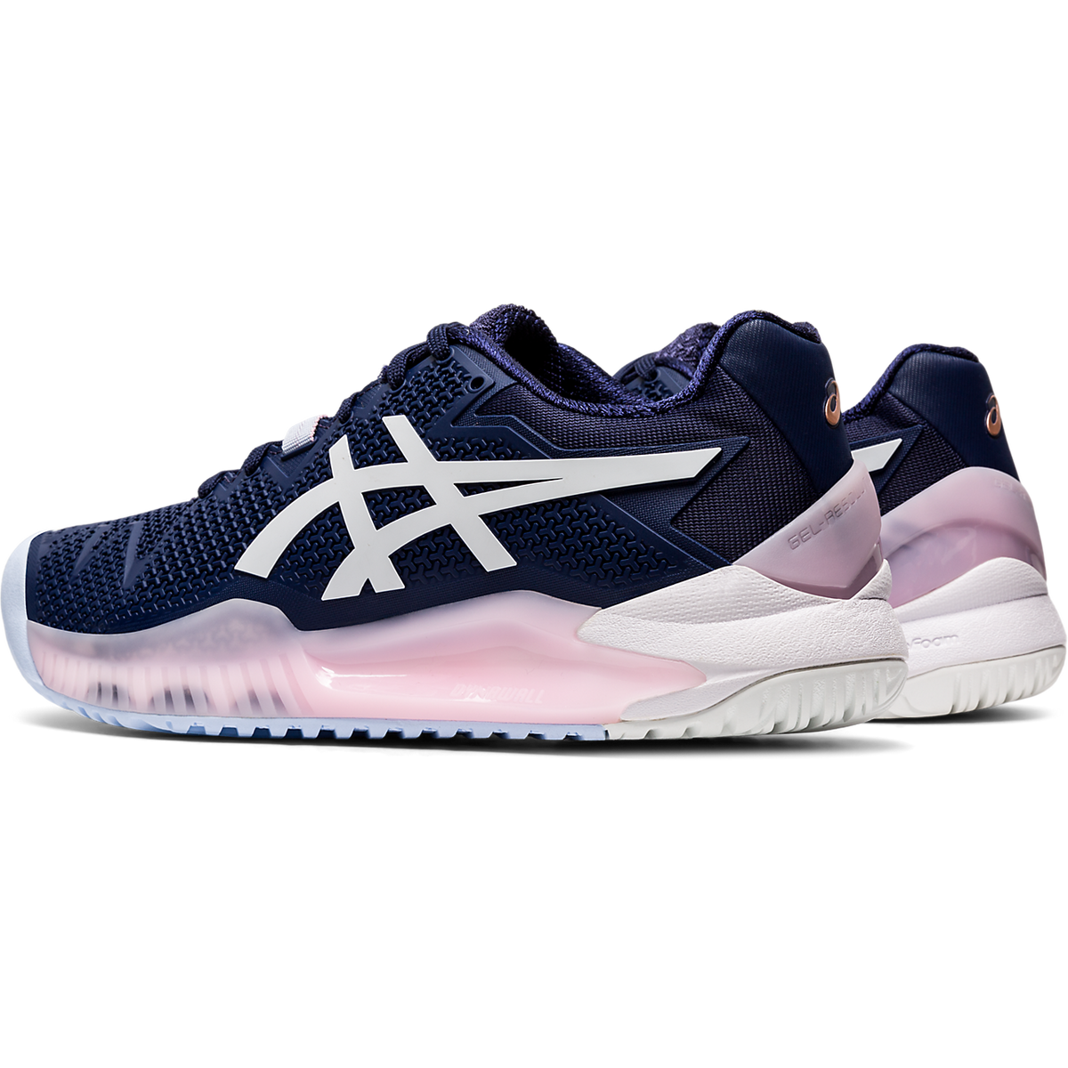 Asics GEL RESOLUTION 8 Women's Tennis Shoes Navy/White PGA TOUR