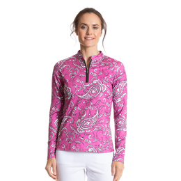 Paisley Park Collection: Paisley Print Quarter Zip Pull Over