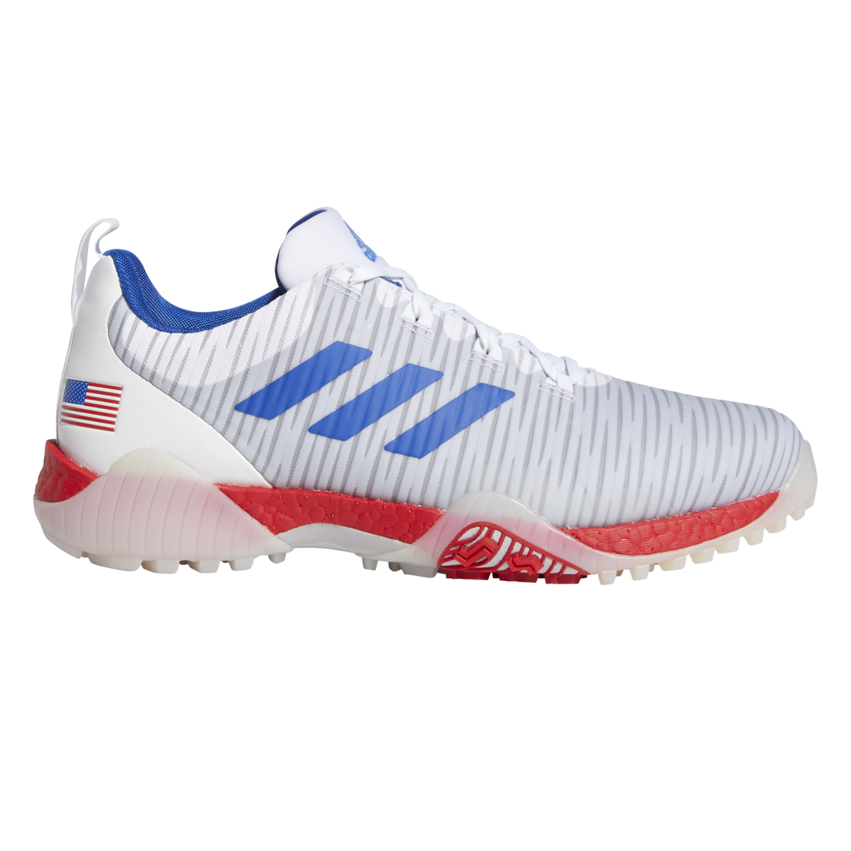 Adidas golf shoes red white blue clearance