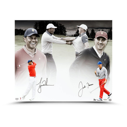 Tiger Woods &amp; Justin Thomas Autographed &ldquo;Mutual Respect&rdquo; 20x24