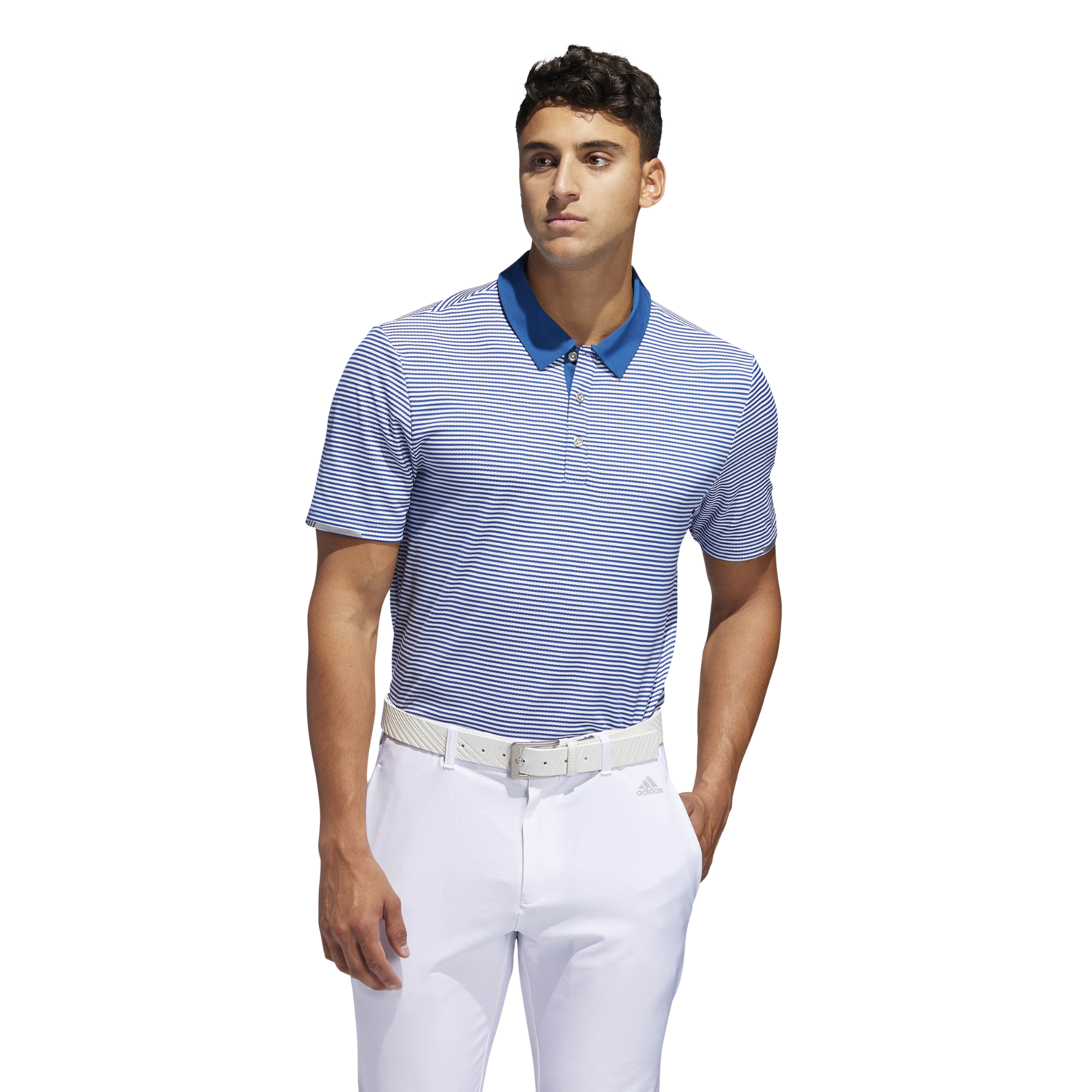 climachill tonal stripe polo shirt