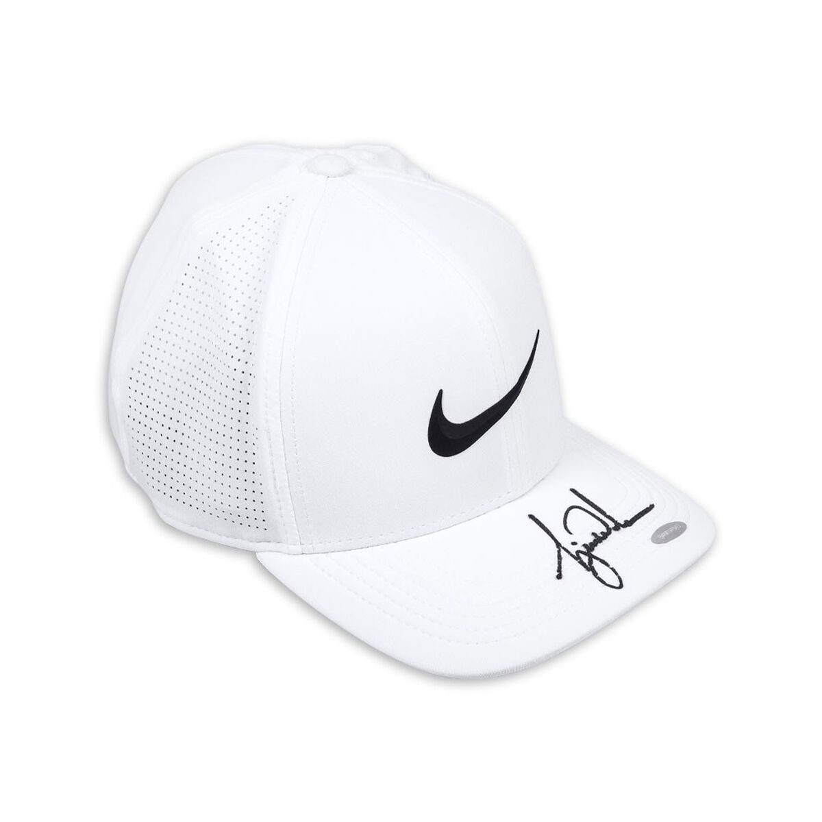 Upper Deck Tiger Woods Autographed Nike AeroBill White Hat | PGA TOUR