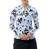 Alternate View 2 of SolTek Lux Camellia Quarter Zip Pullover