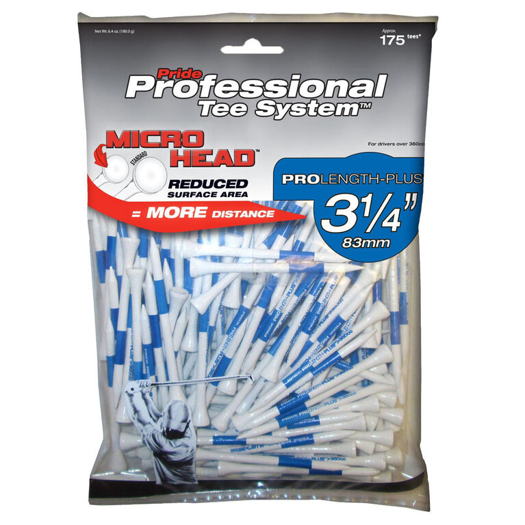 Pride Micro Head White/Blue 3-1/4&quot; Golf Tee