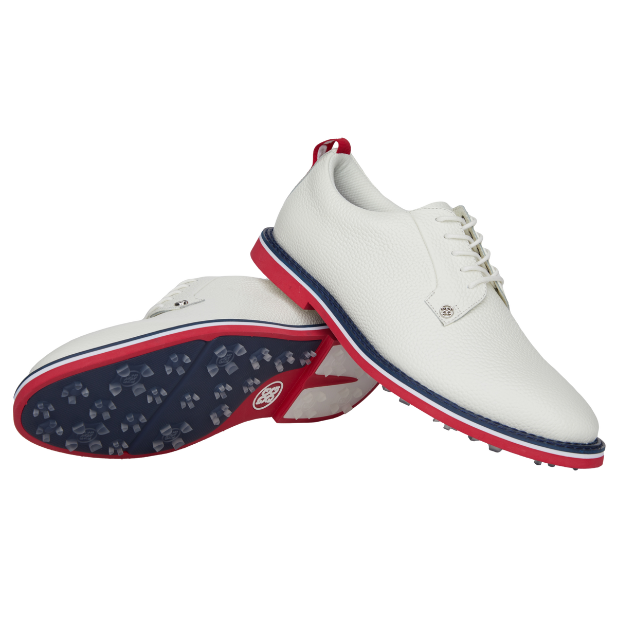 Barstool Sports 지포어 G/FORE x Barstool Golf Gallivanter Two Tone Mens Golf Shoe,Red/White/Blue