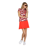 Alternate View 2 of Paprika Pop Collection: Neve Deco Wave Print Short Sleeve Top