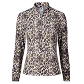 Alternate View 3 of Wild Nature Collection: Arielle Animal Print Quarter Zip Pull Over