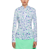 Abstract Floral Print Sun Protection Pull Over
