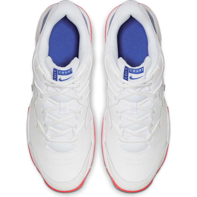 NikeCourt Lite 2 Men's Hard Court Tennis Shoe - White/Royal | PGA TOUR