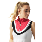 Sportif Dot Collection: Tisha Colorblock Sleeveless Polo Shirt