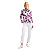 Alternate View 2 of Floral Silky Tech Ruched Quarter Zip Pull Over