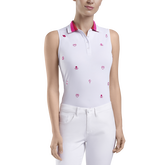 Embroidered Sleeveless Polo Shirt