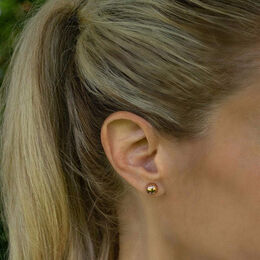 Rose Gold Tennis Ball Earrings
