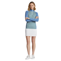 Print Jersey Quarter-Zip Pullover