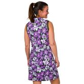 Alternate View 9 of Purple Rain Collection: Cutaway Floral Sleeveless Dress