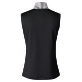 Alternate View 3 of Irregular Check Collection: Salma Sleeveless Polo Shirt