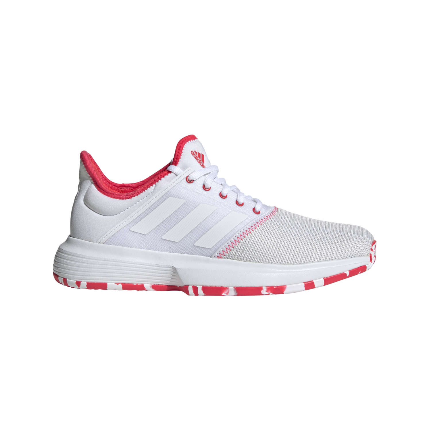 red and white adidas tennis shoes