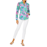Banana Split Skipper Round Hem Quarter Zip Popover