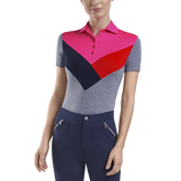 Chevron Color Block Short Sleeve Polo Shirt