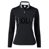 Alternate View 2 of Irregular Check Collection: Netty Sequin Golf Motif Quarter Zip Pull Over