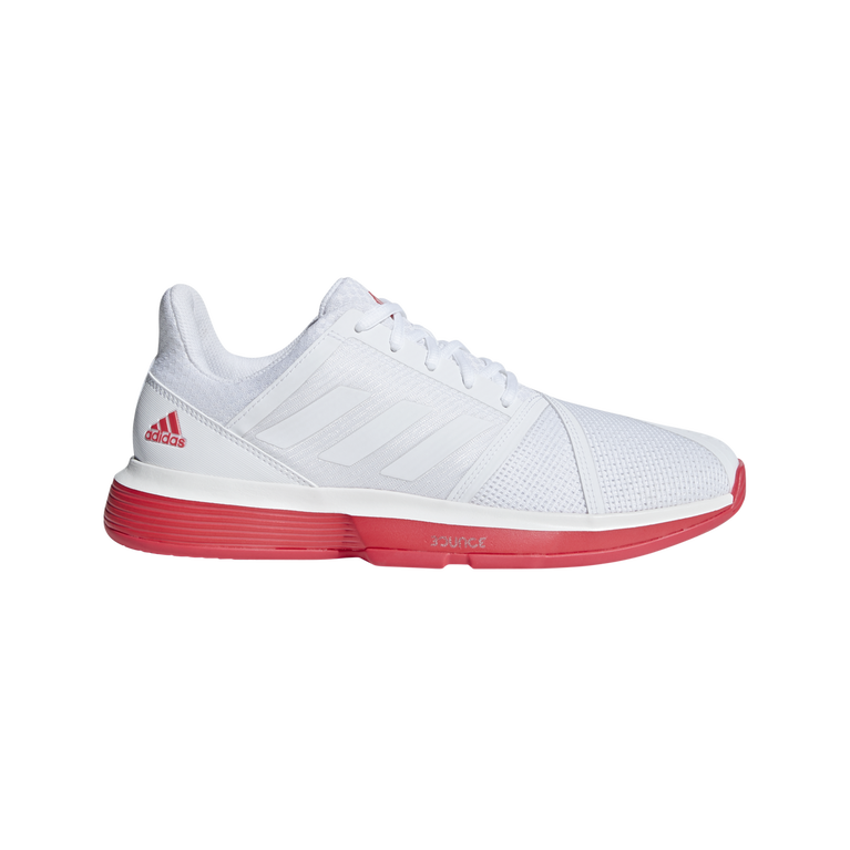 adidas CourtJam Bounce Men's Tennis Shoe - White/Red | PGA TOUR Superstore