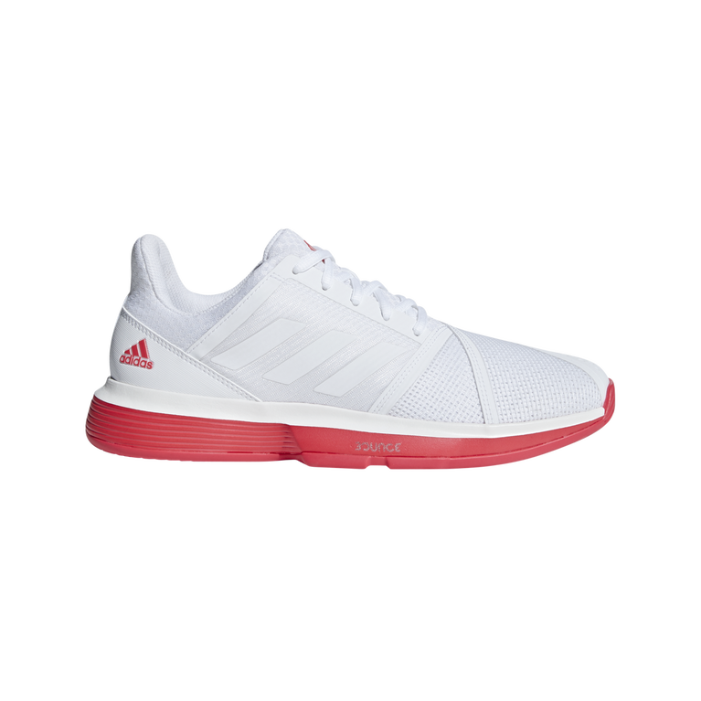 adidas CourtJam Bounce Men's Tennis Shoe - White/Red | PGA TOUR Superstore