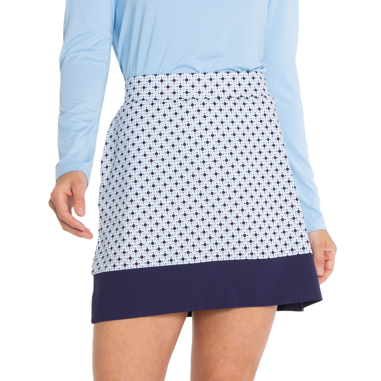Fairway Drive Collection: Tile Print 17&quot; Pull-On Skort