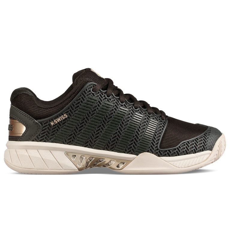 K-Swiss Hypercourt Express SE Women's Tennis Shoe - Black/Gold K-Swiss Hypercourt Express SE Women's Tennis Shoe - Black/Gold