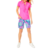 Frida Ruffle Short Sleeve Polo Top