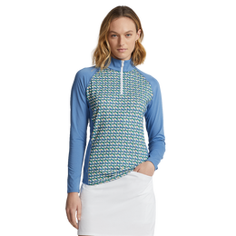 Print Jersey Quarter-Zip Pullover