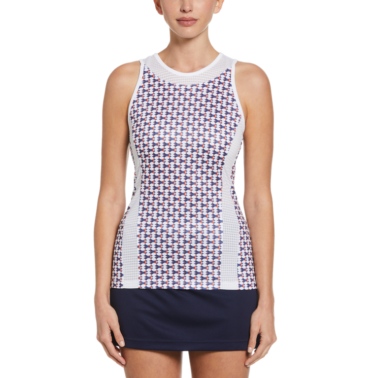 Geo Printed Women&#39;s Tennis Tank Top