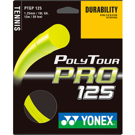 Yonex Poly Tour Pro Flash Yellow 16L Gauge 1.25mm Tennis String Polyester String 
